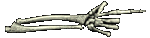 skeleton hand pointing right